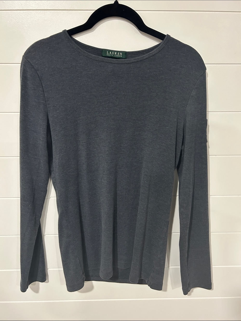 Lauren Ralph Lauren Charcoal Ribbed long sleeve